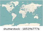 world map vintage political   ... | Shutterstock . vector #1852967776