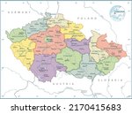 map of czech republic   highly... | Shutterstock .eps vector #2170415683