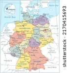 map of germany   highly... | Shutterstock .eps vector #2170415693
