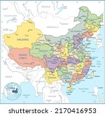 map of china   highly detailed... | Shutterstock .eps vector #2170416953