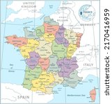 map of france   highly detailed ... | Shutterstock .eps vector #2170416959