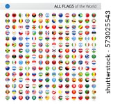 round world flags vector... | Shutterstock .eps vector #573025543