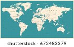 world map vintage vector. high... | Shutterstock .eps vector #672483379