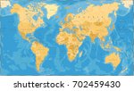 world map political vintage... | Shutterstock .eps vector #702459430