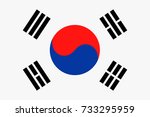 south korea flag vector icon  ... | Shutterstock .eps vector #733295959