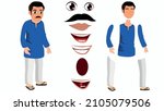 indian man cartoon character.... | Shutterstock .eps vector #2105079506