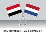 crossed flags of yemen and... | Shutterstock .eps vector #2158898169
