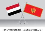 crossed flags of yemen and... | Shutterstock .eps vector #2158898679