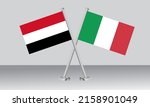 crossed flags of yemen and... | Shutterstock .eps vector #2158901049