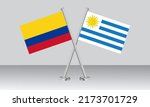 crossed flags of colombia and... | Shutterstock .eps vector #2173701729