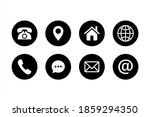 contact us icon symbol pack.... | Shutterstock .eps vector #1859294350