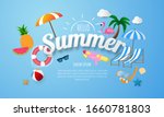 spring summer poster  banner ... | Shutterstock .eps vector #1660781803
