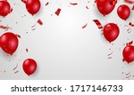 red balloons confetti concept... | Shutterstock .eps vector #1717146733