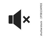 no speaker. no sound icon.... | Shutterstock .eps vector #1958134903