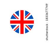 united kingdom flag round... | Shutterstock .eps vector #1833677749