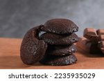 Homemade chocolate cookies - dark chocolate varian