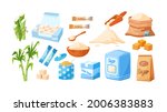 collection of cane sugar.... | Shutterstock .eps vector #2006383883