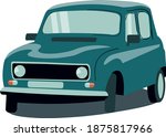 illustration of an old retro car | Shutterstock .eps vector #1875817966