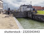 Small photo of Makkum lock, which keeps the level of the canals within the city at a constant level