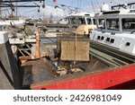 Small photo of Bottom trawls on a fishing boat in the port of Harlingen