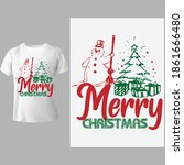 merry christmas element design. ... | Shutterstock .eps vector #1861666480