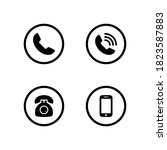 phone set icon symbol vector on ... | Shutterstock .eps vector #1823587883