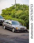 Small photo of Surakarta Indonesia November 12 2023 Mercedes-Benz 300 TE S124 in Mercedes-Benz national jamboree 2023 parking lot