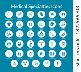 thirty five  medical specialty... | Shutterstock .eps vector #1822969703