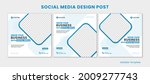 set of editable social media... | Shutterstock .eps vector #2009277743