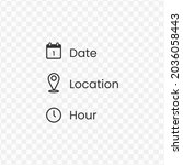 date  location  hour  vector... | Shutterstock .eps vector #2036058443