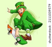 funny st patrick's day... | Shutterstock .eps vector #2111039579