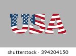 Usa Flag In Text. American Flag ...