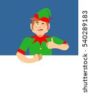 santa elf and blank space.... | Shutterstock .eps vector #540289183