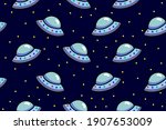 seamless pattern of space and... | Shutterstock .eps vector #1907653009