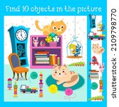 find 10 objects. game for... | Shutterstock .eps vector #2109798770