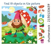 find 10 hidden objects.... | Shutterstock .eps vector #2150133659