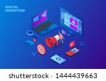 digital marketing design... | Shutterstock .eps vector #1444439663