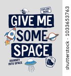 give me some space slogan... | Shutterstock .eps vector #1033653763