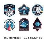 set of space badges  patches ... | Shutterstock .eps vector #1755823463