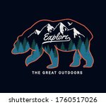 'explore the great outdoors'... | Shutterstock .eps vector #1760517026