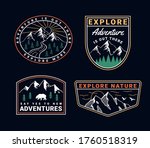 set of vector outdoor adventure ... | Shutterstock .eps vector #1760518319