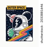 an astronaut in space. vector... | Shutterstock .eps vector #2033881646