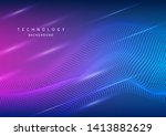 abstract digital landscape with ... | Shutterstock .eps vector #1413882629