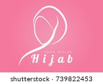 hijab logo with text space ... | Shutterstock .eps vector #739822453