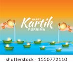 happy kartik purnima festival... | Shutterstock .eps vector #1550772110