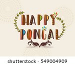 happy pongal greeting card... | Shutterstock .eps vector #549004909