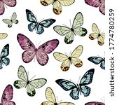 multicolored butterflies ... | Shutterstock .eps vector #1774780259