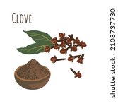 seasoning clove spice for... | Shutterstock .eps vector #2108737730
