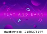 play and earn  gamefi... | Shutterstock .eps vector #2155375199