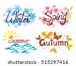 four seasons   winter  spring ... | Shutterstock .eps vector #515297416
